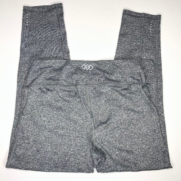 Leg3nd Heathered Gray Yoga Leggings Capri Small - Picture 4 of 8